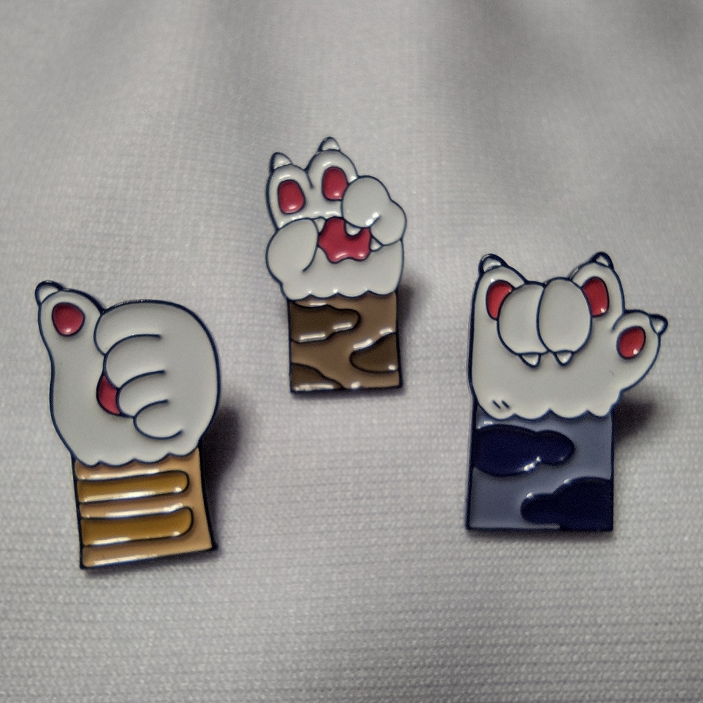 Kawaii Cat Paw Brooch Pins